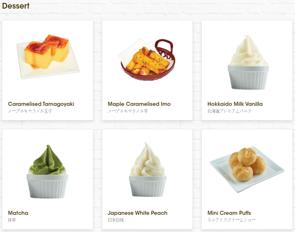 Genki Sushi Desserts