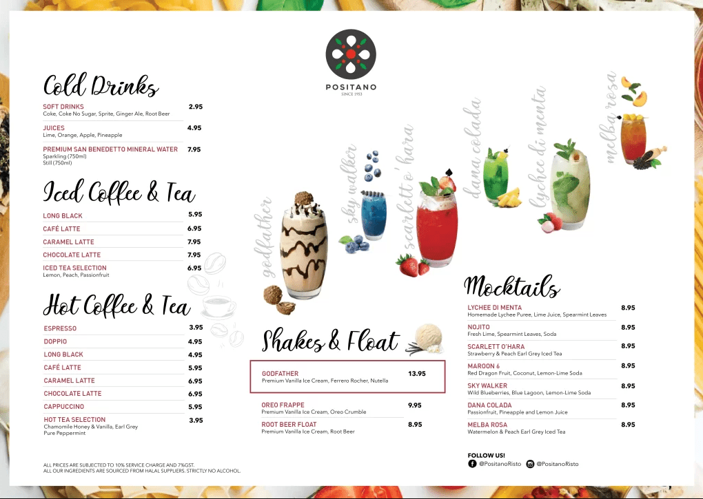 Are you an Italian food lover and looking for a classical Italian restaurant in Singapore? If yes, then you are at the right spot as we are going to unleash Positano Risto Menu in post. We have added complete Positano Risto Singapore Menu along with images and updated price list.