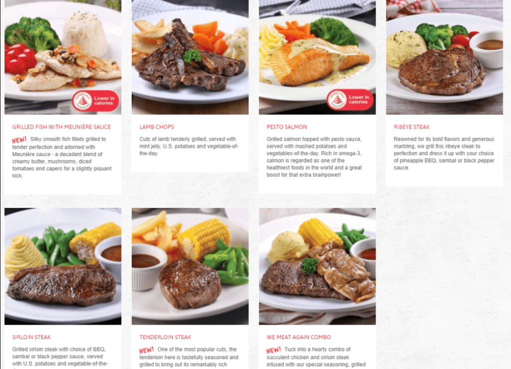singapore menu