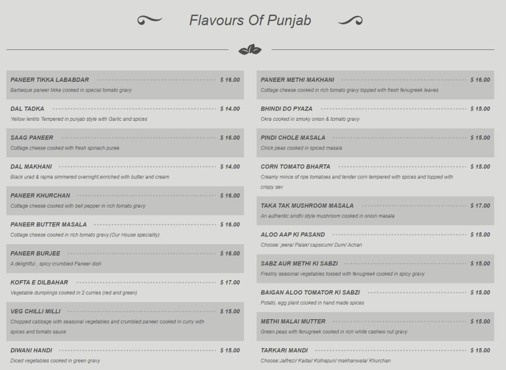 Kailash Parbat Flavors Of Punjab