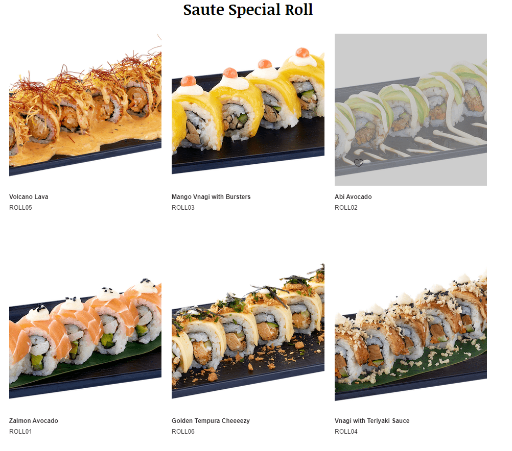 Saute Sushi Saute Special Roll