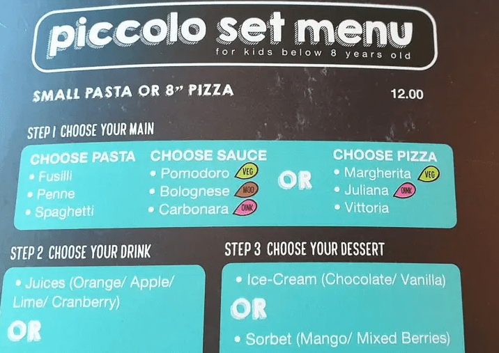 Spizza Menu