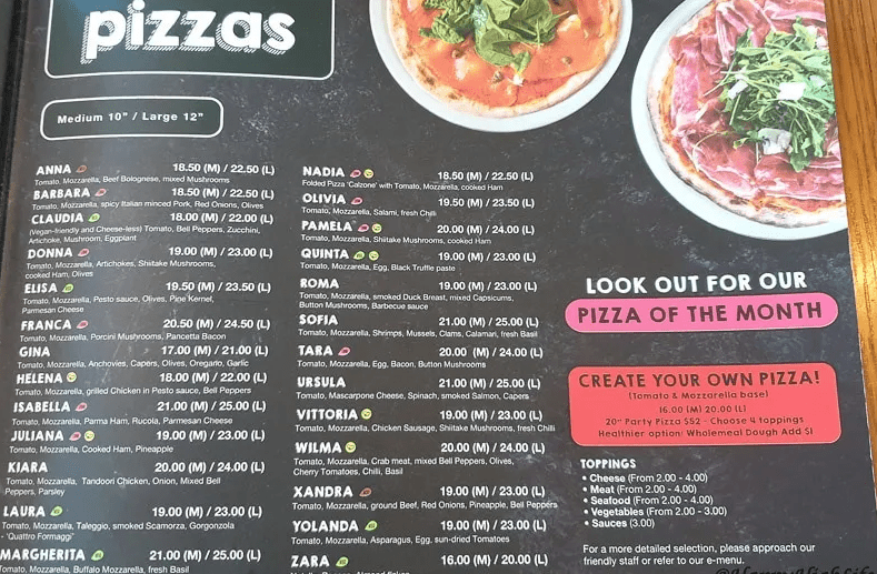 Spizza Singapore Pizzas