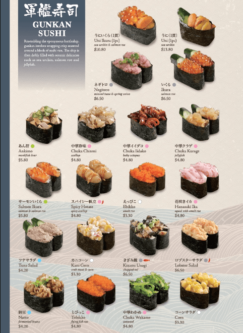 Sushi Tei Gunkan Sushi
