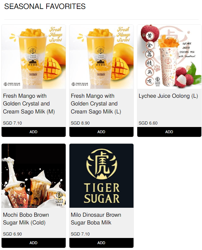 Tiger Sugar Seasonal Special