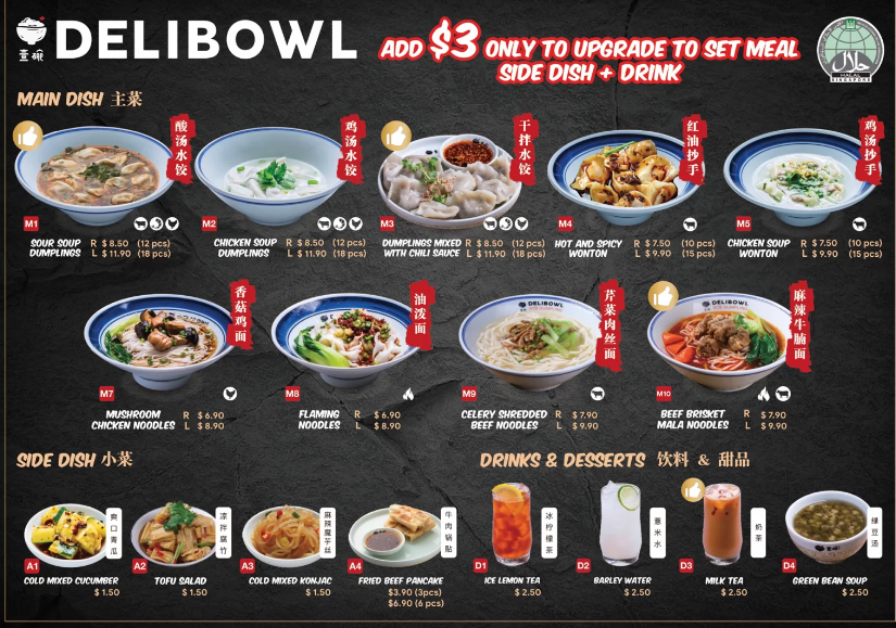 Bowl and Bowl Menu Singapore List