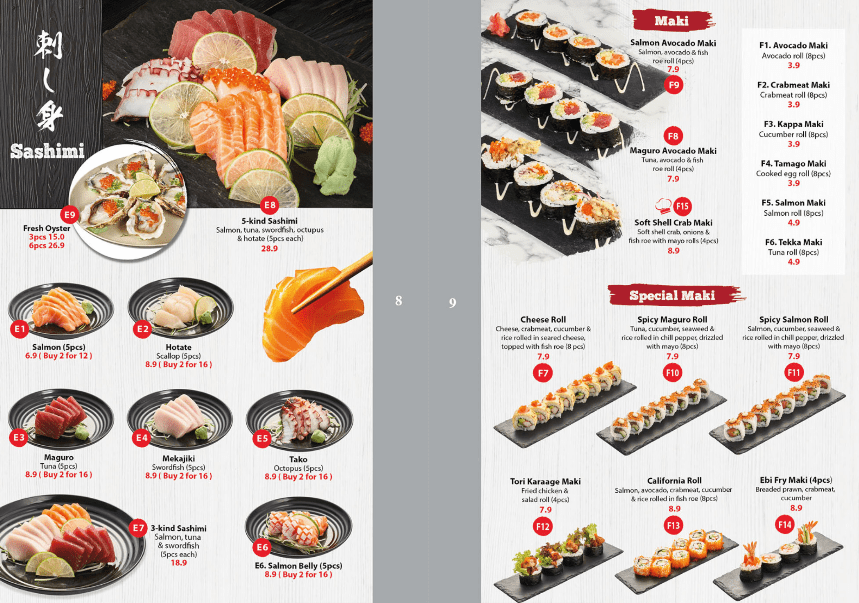 Kazoku Japanese Cuisine Sashimi Price