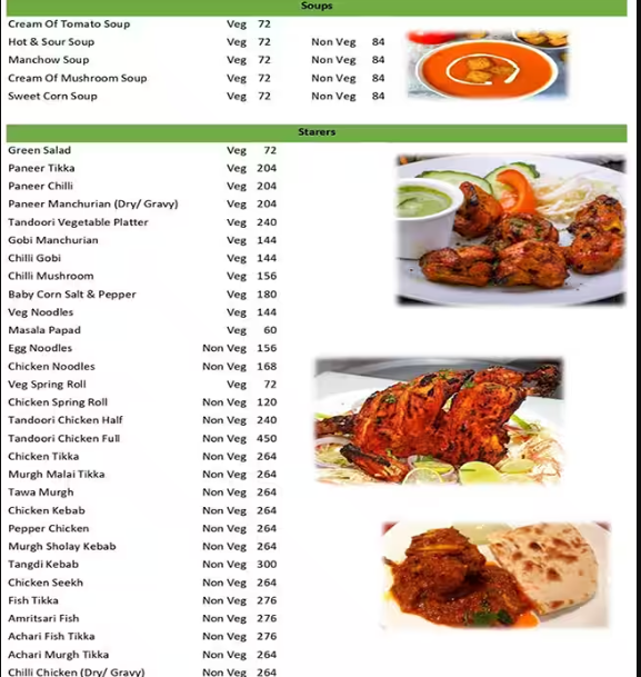 Royal Indian Restaurant Menu Singapore List Price
