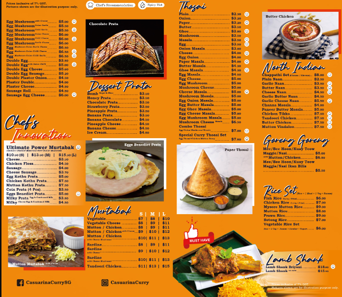Curry House Menu Singapore Updated List