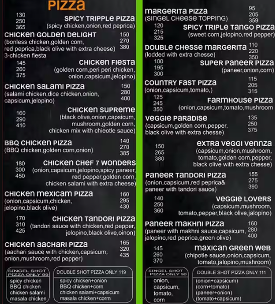 Madd Pizza Menu Singapore List