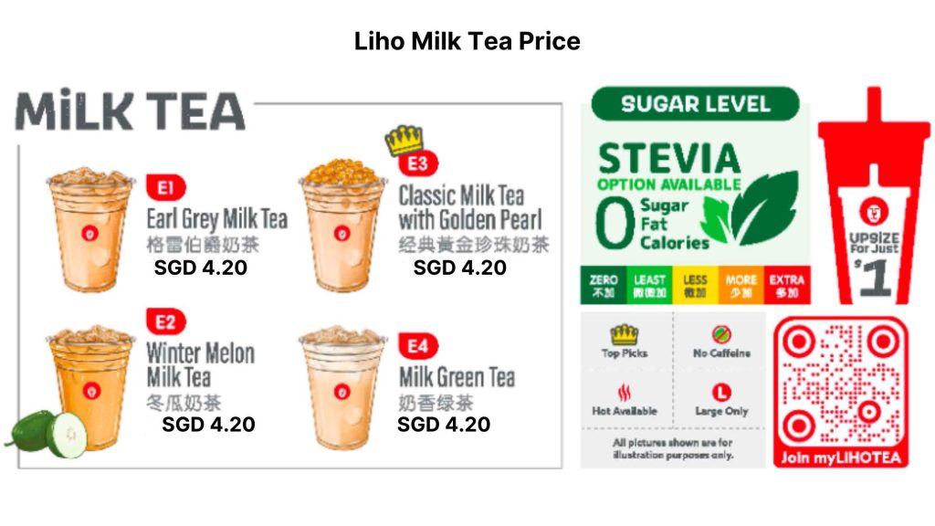 LiHO Tea MiLK TEA Singapore Menu Price