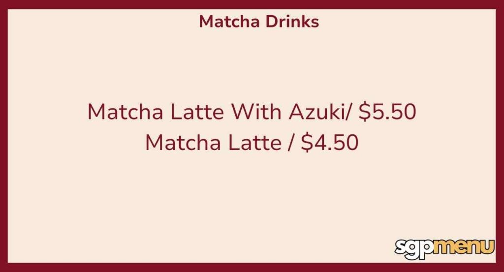 Monster Planet Prices - Matcha Drinks
