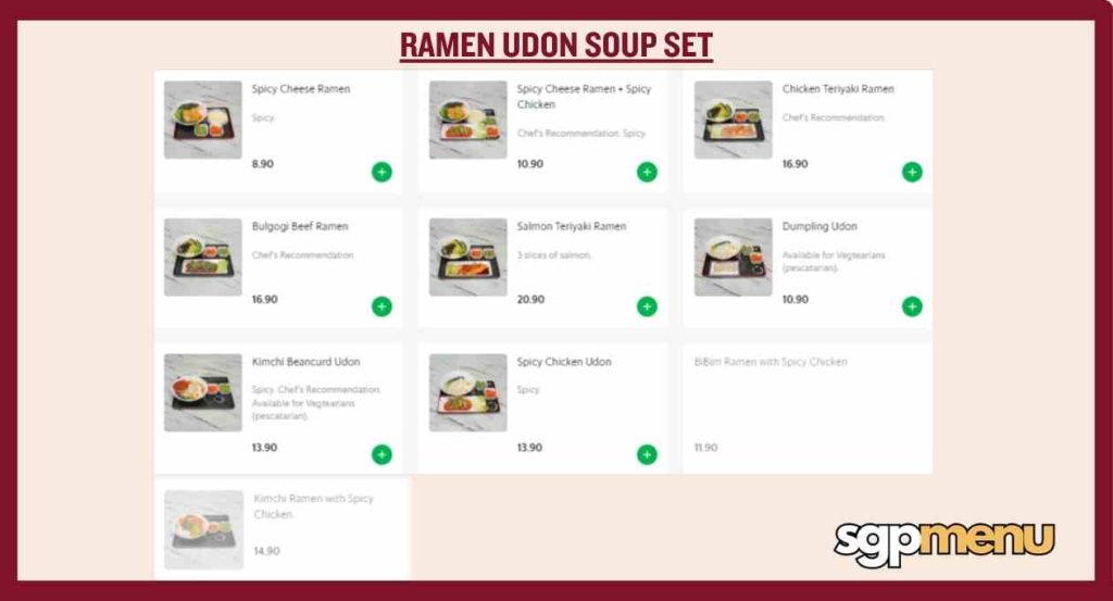 Just Acia Menu - Ramen/ Udon Soup Set 