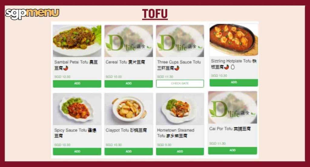 D’Life Prices - Tofu