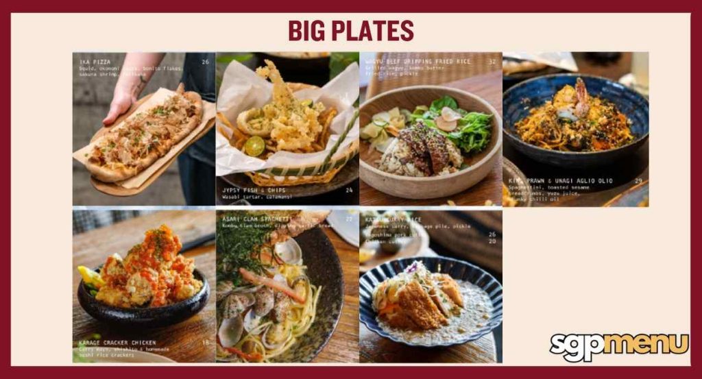 Jypsy Singapore Prices - Big Plates