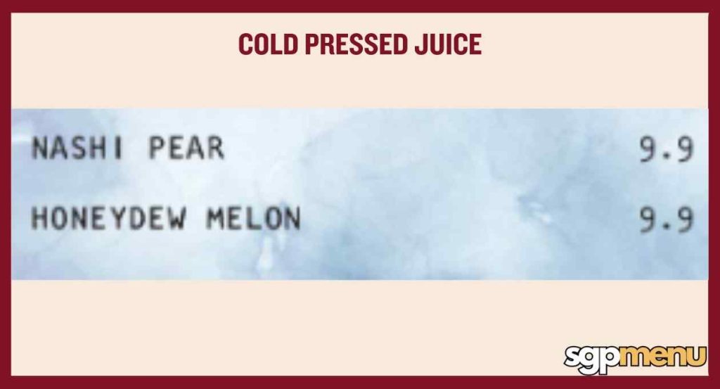 Jypsy Cold Presses Juice Menu