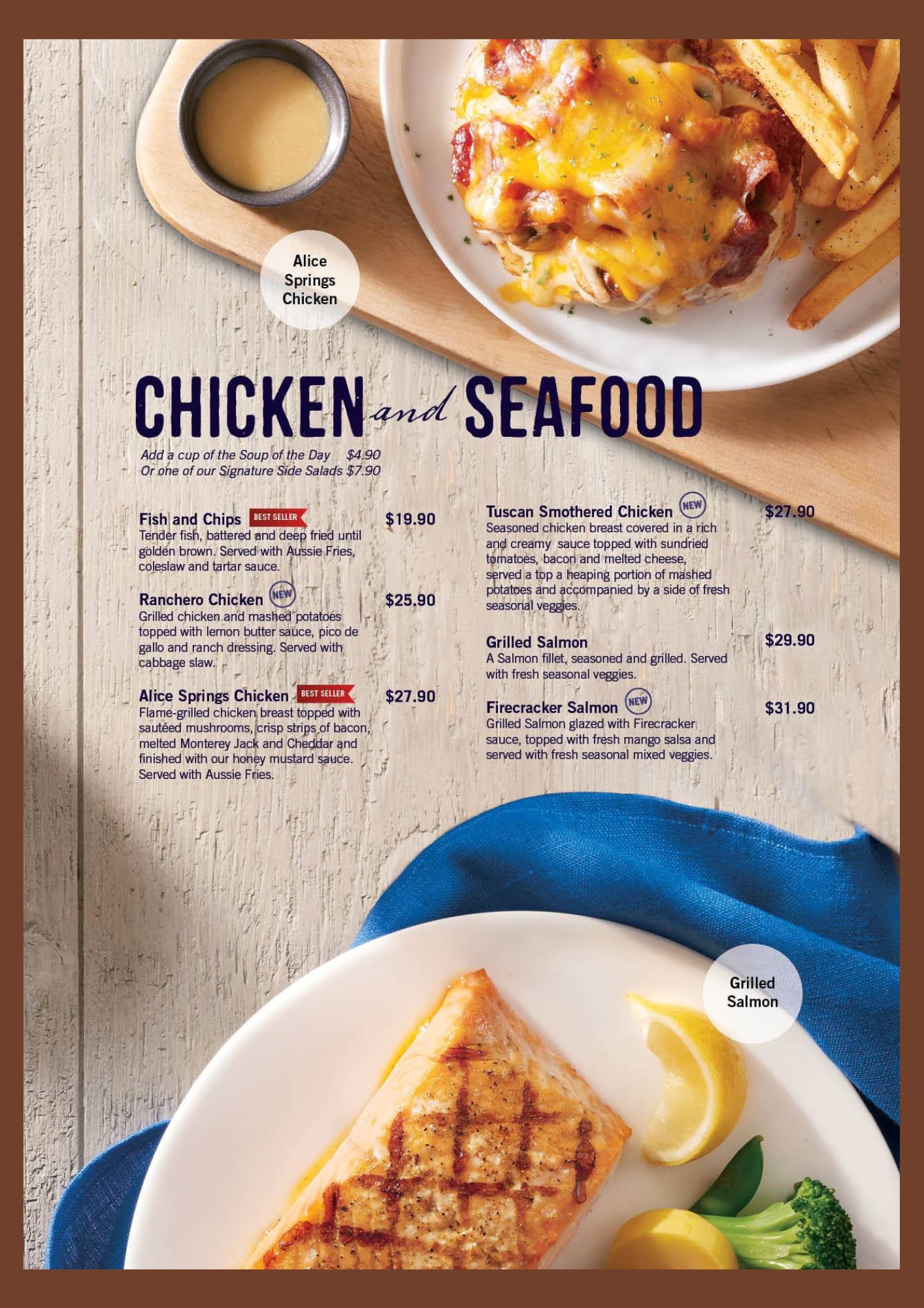 Outback Steakhouse Chicken and Seafood Price