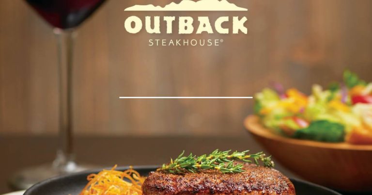 Outback Steakhouse Menu Singapore [UPDATED] Prices 2024