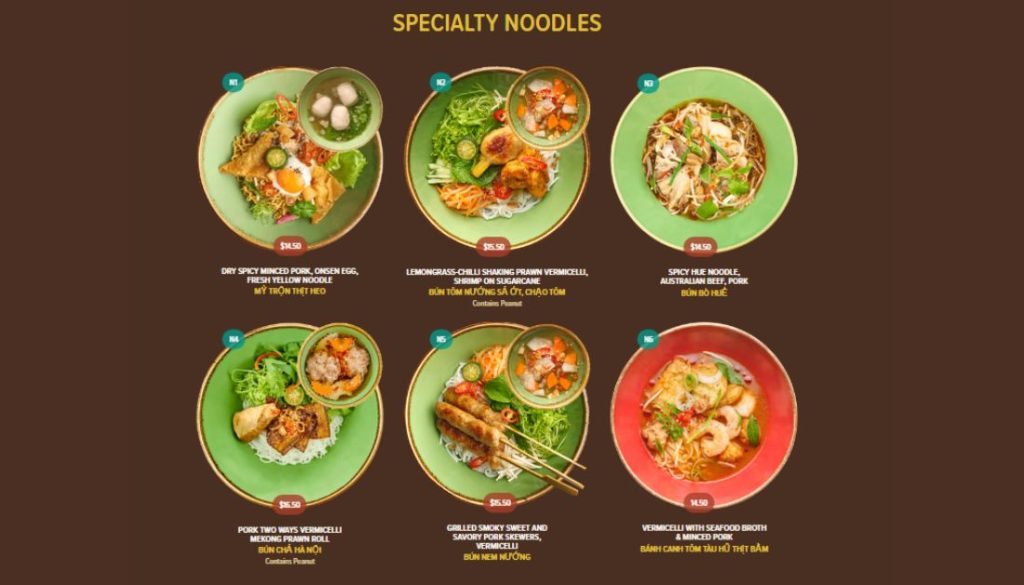 NamNam Singapore Menu - Speciality Noodles