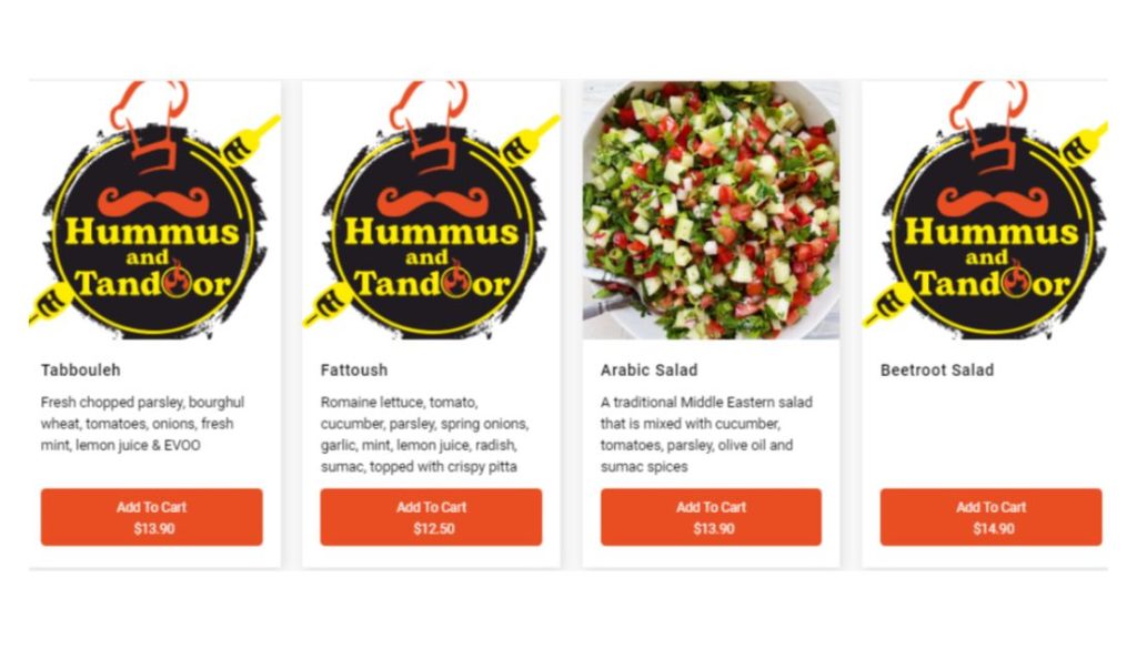 Hummus and Tandoor Singapore Menu - Salads