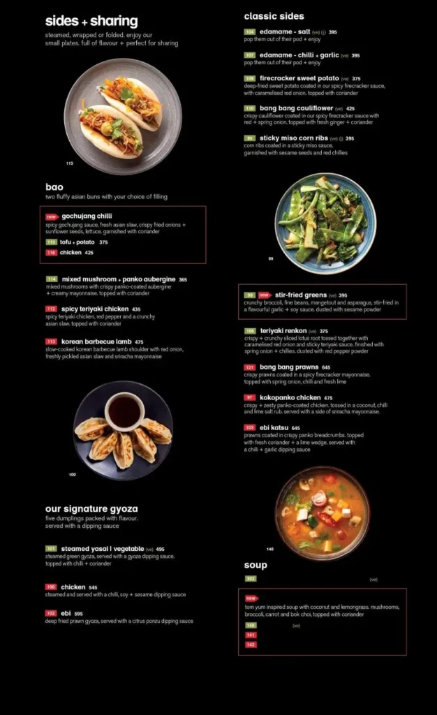 Wagamama Menu