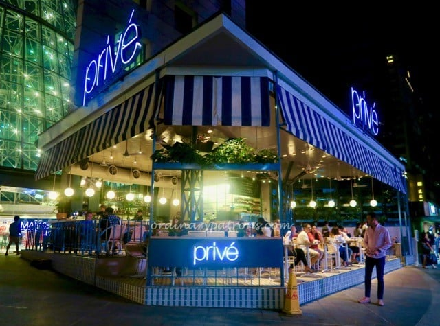 Prive Menu Singapore